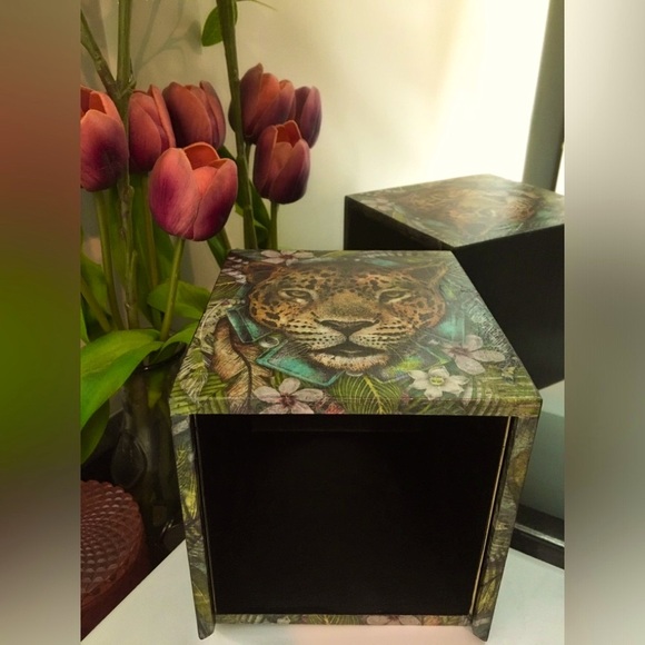 HANDMADE JAGUAR JUNGLE THEMED TISSUE BOX - Picture 15 of 15